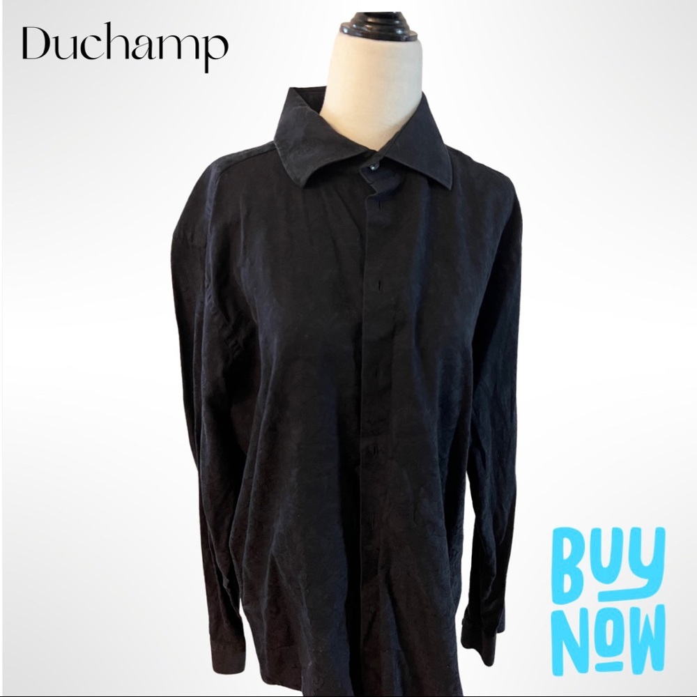 Duchamp London black shirt, size 17.5